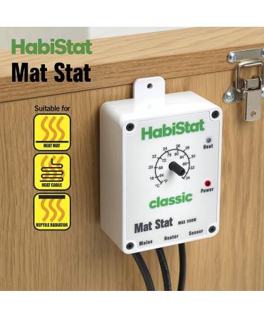 Habistat - Classic On/Off Mat Stat Thermostat - White - 300w - Accurate Dial - Easy to Use - Ideal For Controlling Heat Mats - Buy Online on SooperMarket.com