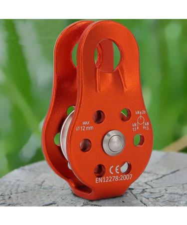 Jadeshay Rieme Disc Wheel - High-Performance 26KN Climbing Roller for 12mm Rope Aluminum Alloy Orange - Buy Online on SooperMarket.com
