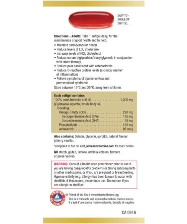 Jamieson Ultra Strength Krill 1000mg 30 Softgels - Buy Online on SooperMarket.com