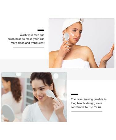 SHANPIN Handheld Silicone Face Scrubber Exfoliator - Soft Facial Cleansing Brush & Blackhead Remover (2 Pcs) - Waterproof Skincare Tool - Buy Online on SooperMarket.com