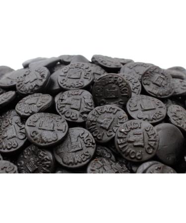 Taveners Pontefract Cakes 500g Stand Up Gift Pouch - Aniseed & Liquorice Flavour Gums - A Popular Traditional Liquorice Sweet