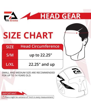 FA-Xtreme Boxing Headgear - Black | Head Gear & Mouth Guard for MMA Kickboxing | Adults & Kids 11+ Large | Ideal for Sparring & Training - Buy Online on SooperMarket.com