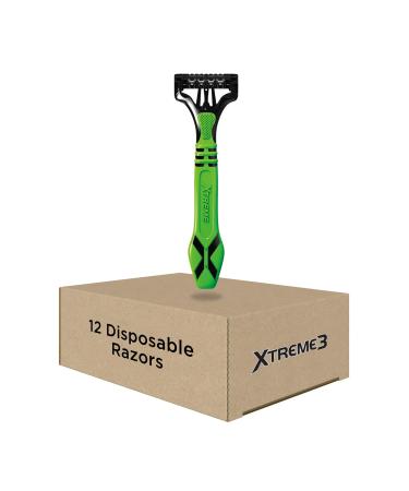 Schick Xtreme 3 Senstive Skin Disposable Razors for Men With New Heavyweight Handle,4 count (Pack of 3)