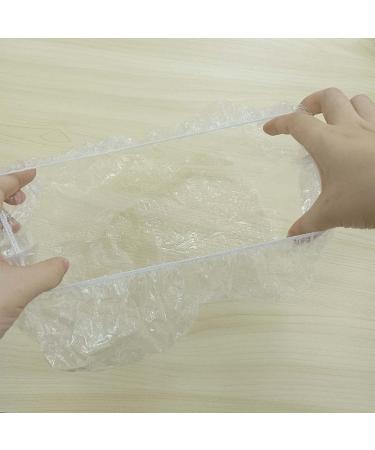 50pcs Large Thick Clear Disposable Shower Caps for Hair Care in Beauty Salon, Home, Hotel, Spa - Elastic Bath Cap - Clear Plastic - Hair Salon Essential - Buy Online on SooperMarket.com