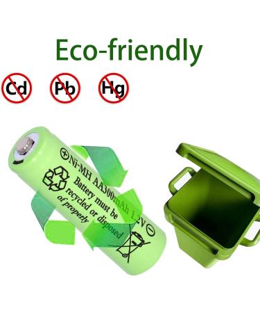 8 Packs Solar Lights AA Batteries - 300mAh 1.2V Ni-MH Rechargeable for Outdoor String & Pathway Lights - Buy Online on SooperMarket.com