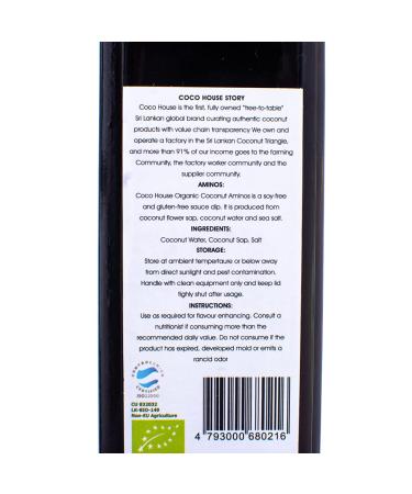Organic Coconut Aminos - Soy-Free (11.8 fl.oz) | Coco House - Buy Online on SooperMarket.com