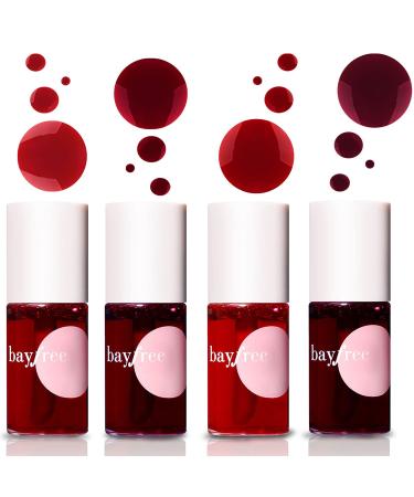 4 Colors Lip Tint Stain Set, LemonSac Velvet Lip Tint Watery Lip Stain, Moisturizing Waterproof Mini Liquid Lipstick,Plump Lip Gloss Long-lasting Korean Matte Lip Tint Non-Sticky Tinta De Labios (4PCS)