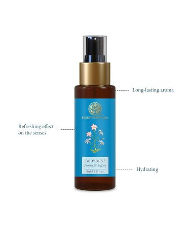 Travel Size Body Mist Jasmine & Saffron 50ml (Body Spray) - Buy Online on SooperMarket.com
