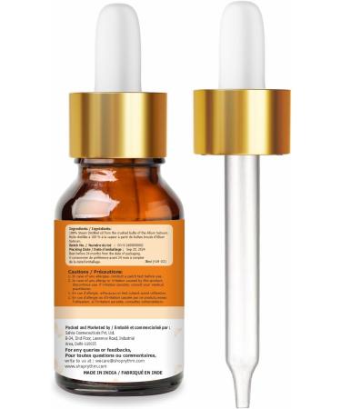 Crysalis Garlic (Allium Sativum) 100% Pure & Natural Undiluted Essential Oil Organic Standard/Steam Distilled Oil for Skin & Hair Body Nail Care DIY Cosmetics -30ML with Dropper External Use Only - Buy Online on SooperMarket.com