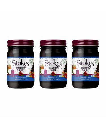 Stokes Cranberry Sauce in Limited Edition Christmas Jar 415g - Pack of 3