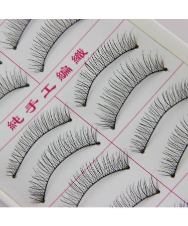 Careforyou 10 Pairs Taiwan False Eyelashes - Long Natural Handmade Cross Style #216 | Soft Makeup for Stunning Eyes - Buy Online on SooperMarket.com