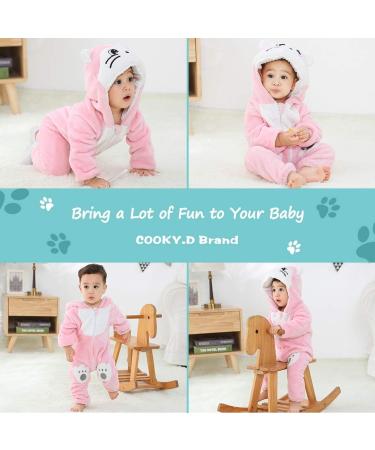 Cooky.D Unisex Winter Hooded Romper Jumpsuit - 12-18 Months - Cat Design - Buy Online on SooperMarket.com
