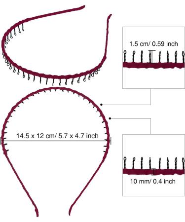 Quesuc 10 Pieces Unisex Metal Teeth Comb Hair Hoop Hairband Headband Hair Accessories Multicolor - Buy Online on SooperMarket.com