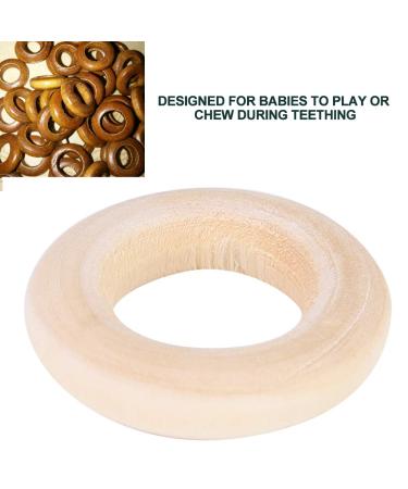 100pcs 25mm NR Wooden Ring Baby Teething Rings - DIY Craft Accessories - Buy Online on SooperMarket.com
