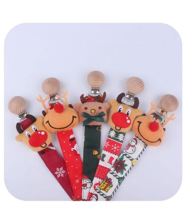 Buy TIAN-K Christmas Motif Elk Pacifier Chain | Newborn Teething Toy | International Shipping - Buy Online on SooperMarket.com