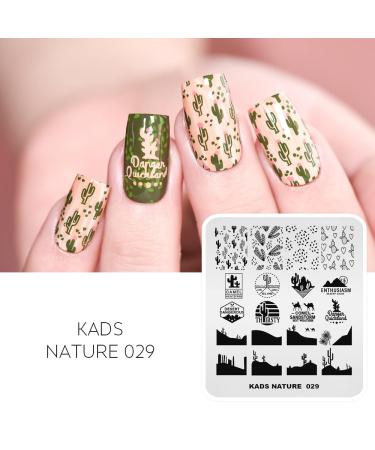 Alexnailart Nature Theme Nail Stamp Plates - Cactus Desert & Camel Designs for DIY Nail Art | NA029 - Buy Online on SooperMarket.com