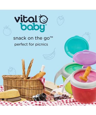 Vital Baby NOURISH Snack Pot - Non-Spill, Easy Grip Handles, Seal Lid - Buy Online on SooperMarket.com