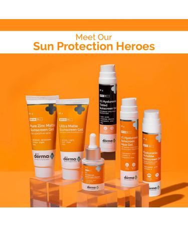 1% Hyaluronic Sunscreen Aqua Gel SPF 50 | Broad Spectrum UVA/B & Blue Light Protection | Lightweight Quick Absorbing | Vitamin E | 50g - Buy Online on SooperMarket.com
