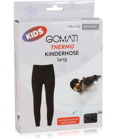 Gomati Children's Thermal Pants - Warm Quick-Drying Long Underpants (Size 158-164) - Black - Ideal for Cold Weather & International Shipping - Buy Online on SooperMarket.com