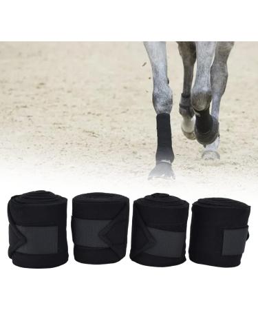 Horse Wraps 4 PCS Soft Adhesive Horse Leg Wraps Breathable Bandage with Sticky Tape for Livestock Cow Horse Black or Red - Buy Online on SooperMarket.com