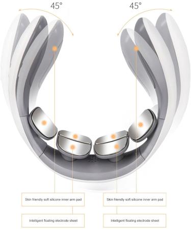 U-Shaped Neck Massage Device - Ergonomic 42 C Hot Compress Deep Tissue & Trigger Point Massager with 6 Heads for Home Office & Travel - International Shipping Available - Buy Online on SooperMarket.com