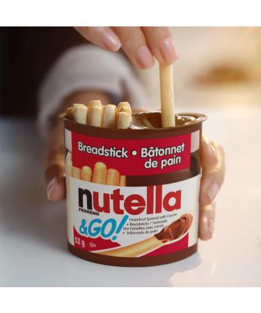 NUTELLA & GO! Hazelnut And Cocoa Spread With Breadsticks Snack Packs Perfect Bulk Snacks for Kids 52 Grams Pack of 4 Nutella & GO! 4 Pack - Buy Online on SooperMarket.com
