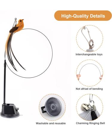 Cat Interactive Toys with Feather Refill - 9PCS Set for Exercising and Eliminating Boredom - Buy Online on SooperMarket.com
