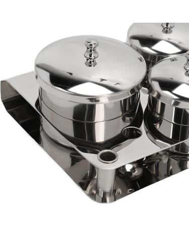 Dustproof Smooth Surface Nail Art Equipment Cup with Lids Stainless Steel Nail Powder Holder Thickening Sturdy Compact Manicure Tools for Nail Design - Buy Online on SooperMarket.com