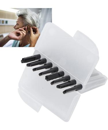 Wax Guard Filters 8Pcs Plastic Hear Clear Filters with Transparent Container Cerumen Stop Cleaning Tool Kit Protective Hearing Assistance Accessories (Black) - Buy Online on SooperMarket.com