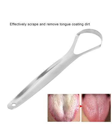 Stainless Steel Adult Tongue Scraper Set - Portable Reusable Fresh Breath Cleaner (2pcs, S) - Buy Online on SooperMarket.com