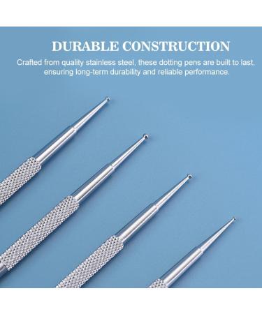 Dotting Tools 4PCS Professional Ball End Nail Art Tools Nail Art Brushes Detail Pen Nail Dotting Tool Design Tools Stailess Steel Dotting Pen Tool Rhinestone Picker Tool - Buy Online on SooperMarket.com