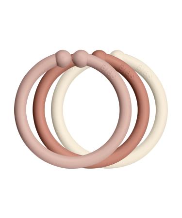 BIBSS LOOPS 12-pack.BPA-free.Food.100% free of BPA PVC and Phthalate Blush / Woodchuck / Ivory unit size (0-36 months) Blush / Woodchuck / Ivory