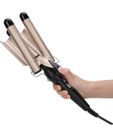 KUIKUI Triple Pipe Hair Curling Iron Wand - Fast Heating Adjustable Temperature for Healthy Styling | International Shipping Available - Buy Online on SooperMarket.com