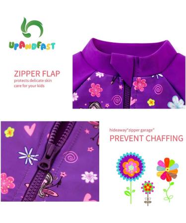 UPF 50+ Baby Girl One Piece Swimwear Suits with Sun Hat - Toddler Swimsuits 9-12 Months Purple - Buy Online on SooperMarket.com
