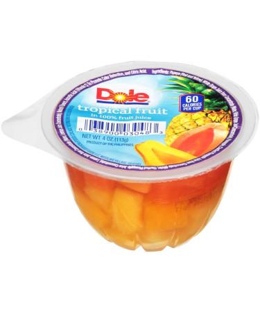 Dole Tropical Fruit Cups in 100% Fruit Juices - Pack of 36, 4-Ounce Containers - Individual Serving, Tropical Fruit Mix - Buy Online on SooperMarket.com