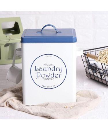 Luzhengyang Laundry Powder Detergent Container Tin Box 9 x 6 x 7 Inches Storage up to 11lb/ 5kg - Buy Online on SooperMarket.com
