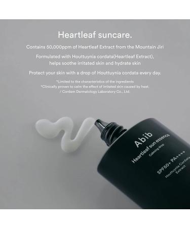Abib Heartleaf Sun Essence 2-in-1 SPF 50ml - Calming Drop for Sensitive Skin - Buy Online on SooperMarket.com