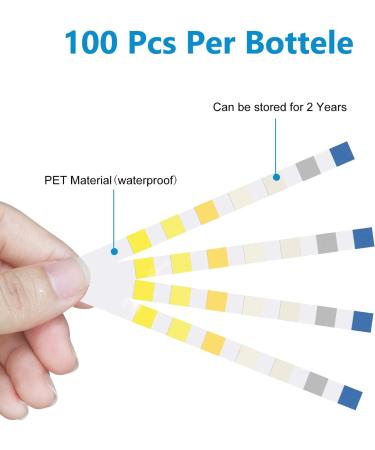 FUNSWTM 7 in 1 Aquarium Test Strips - 100Pcs | Freshwater and Saltwater Fish Tank Test Kit for pH, Nitrite, Nitrate, Chlorine & Hardness Detection - Buy Online on SooperMarket.com
