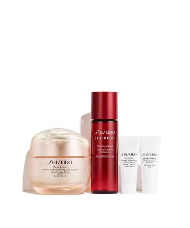 Shiseido Wrinkle Smoothing Day-to-Night Set | Benefiance Cream Serum & Eye Cream | Shop Now - $130 Value - Buy Online on SooperMarket.com
