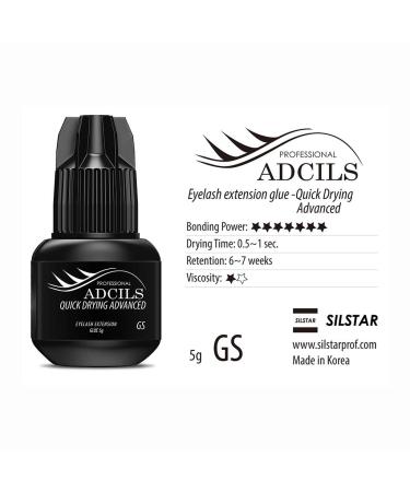 ADCILS Eyelash Extension Glue 5g - Quick Drying Black Adhesive 7 Weeks Retention Made in Korea - Ideal for Professional Technicians - Buy Online on SooperMarket.com