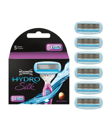 WILKINSON SWORD - Hydro Silk for Women | Lasting Hydration | Pack of 6 Blade Refills Pack of 6 Blades
