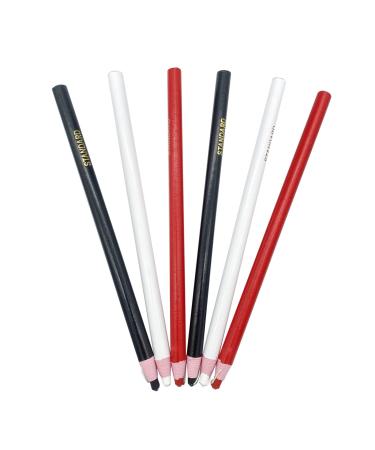 Yoliko Sewing Mark Pencil 6PCS White/Black/Red 3Colors Invisible Erasable Fabric Pencils For Leather Cut Marks Student Drawing Tailor Marks