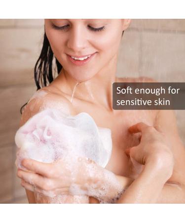 Novosun Loofah Bath Sponge Pack of 4 - Exfoliating Shower Mesh Pouf - Multicolor - 60g/pcs - Buy Online on SooperMarket.com