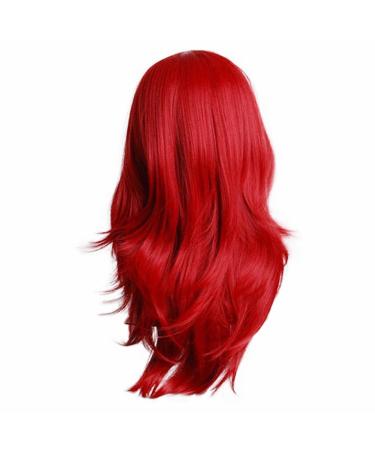 N Hot Hooded Hair Dryer Comic Wig Cosplay 70cm Color Long Curly Hair European Beauty Long Curly Hair Wig Multi Color Full Head Wig Human Lace Front Wig One Size Red