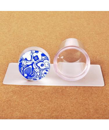 Encomy Nail Art Stamping Kit - DIY Manicure Tool with Clear Nail Stamp & Pressure Templates for Stunning Nail Designs - Buy Online on SooperMarket.com