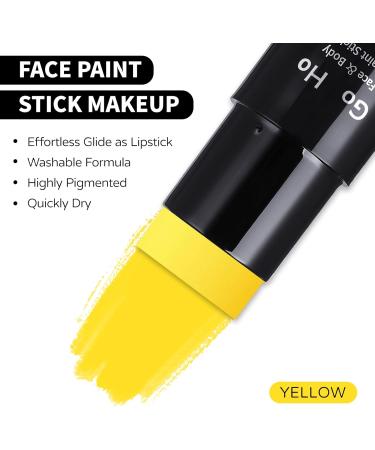 Yellow Face Paint Stick 1.06 Oz - Non-toxic Cream Body Makeup for Adults and Children - Halloween SFX Cosplay - Buy Online on SooperMarket.com