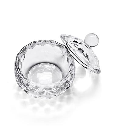 Crystal Clear Acrylic Liquid Powder Dappen Dish with Cap Lid - Small Size for Acrylic Nail Art - Transparent Glass Cup Bowl - HJ-NAPB017 (Pack of 1) - Buy Online on SooperMarket.com
