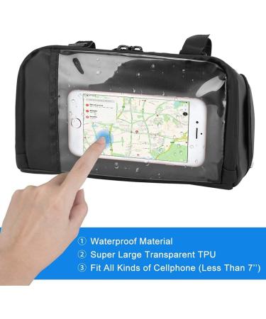 WOTOW 3L Bike Handlebar Bag with Phone Holder - Waterproof Front Basket Pack for Outdoor Cycling - Buy Online on SooperMarket.com