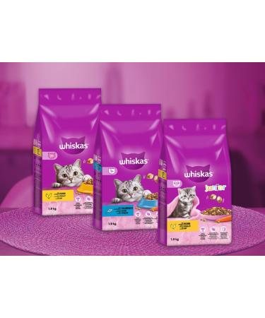 Whiskas Adult 1+ Dry Cat Food Tuna - 5x800g Packs | Premium Dry Food for Adult Cats - Available in Various Packaging - Buy Online on SooperMarket.com