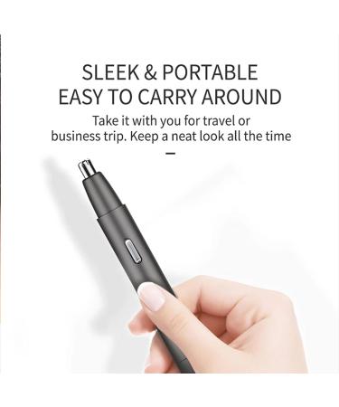 TEMKIN Electric Nose Hair Trimmer for Men & Women | Compact Nose Hair Clipper & Remover Kit - Black - Buy Online on SooperMarket.com